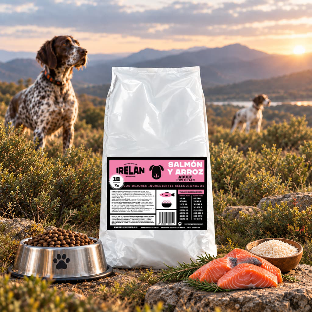 Pienso profesional Irelan Salmón Low Grain para piel y digestión sensible
